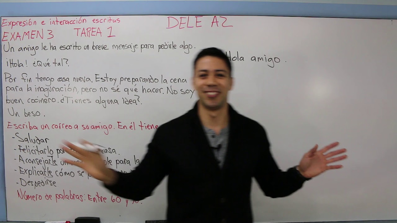 NUEVO DELE A2. EXAMEN 3. TAREA 1. Prueba escrita.