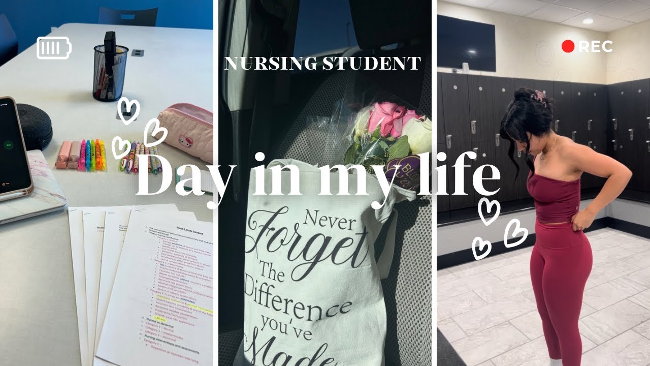 Day in the life|Nursing student vlog !! Studying, shopping, gym 🛍️📚🏋🏽‍♀️💗