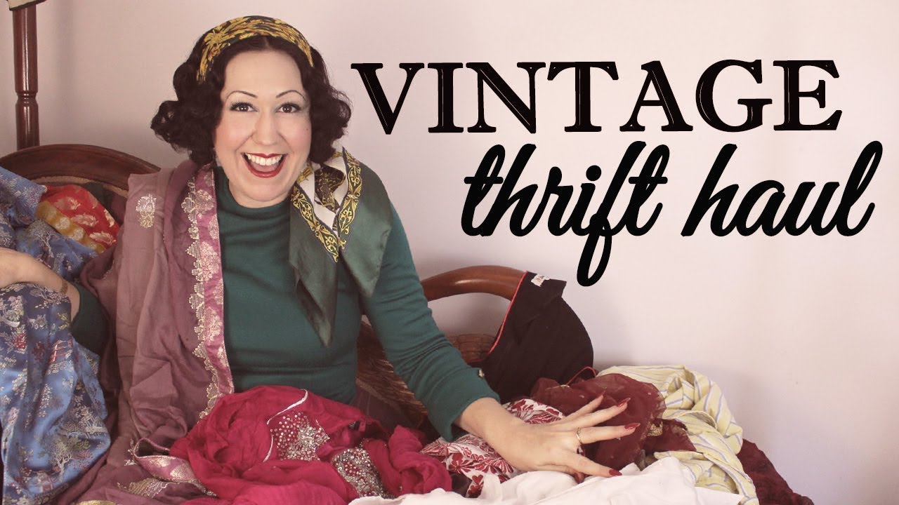 Mega May Vintage Thrift Haul -What I thrift to refashion and style into vintage looks