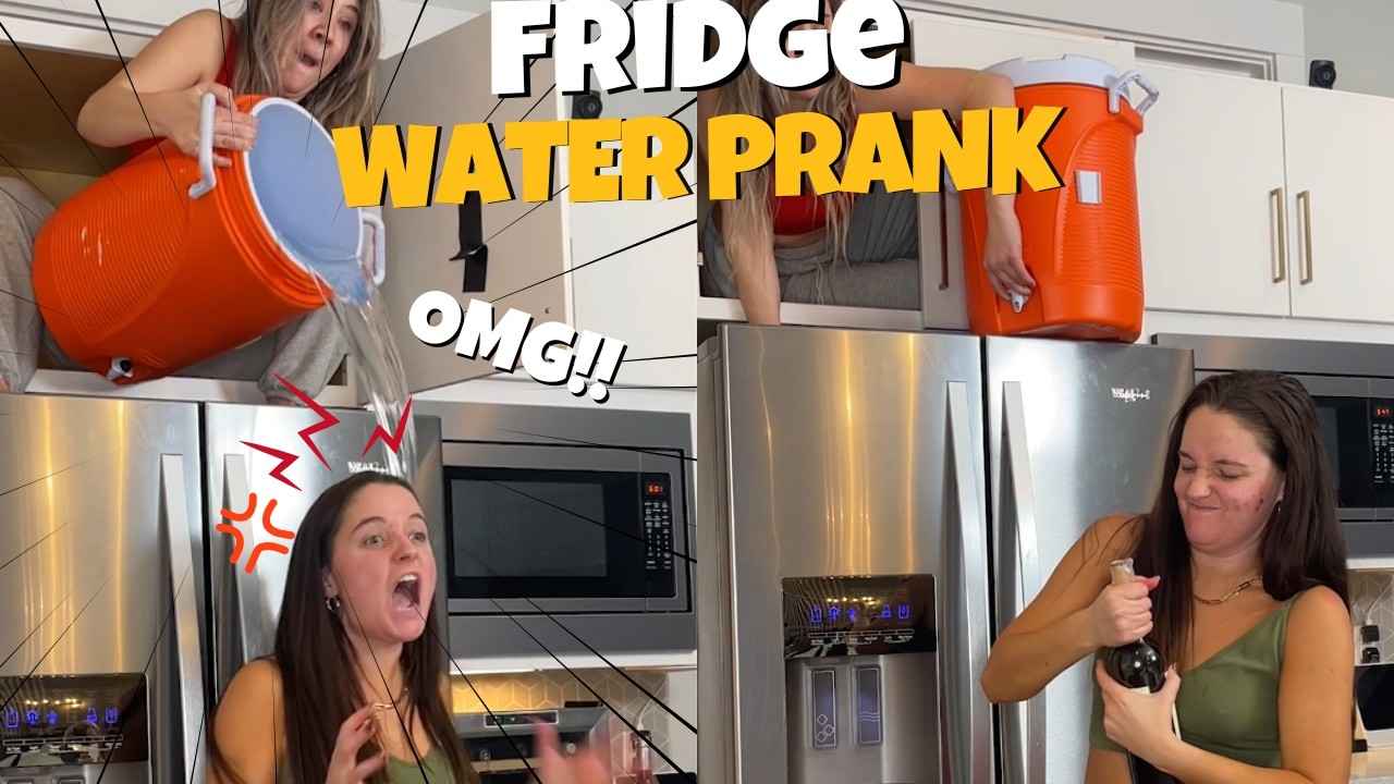 HIDING IN CABINETS WATER PRANK (EXTREMELY FUNNY)