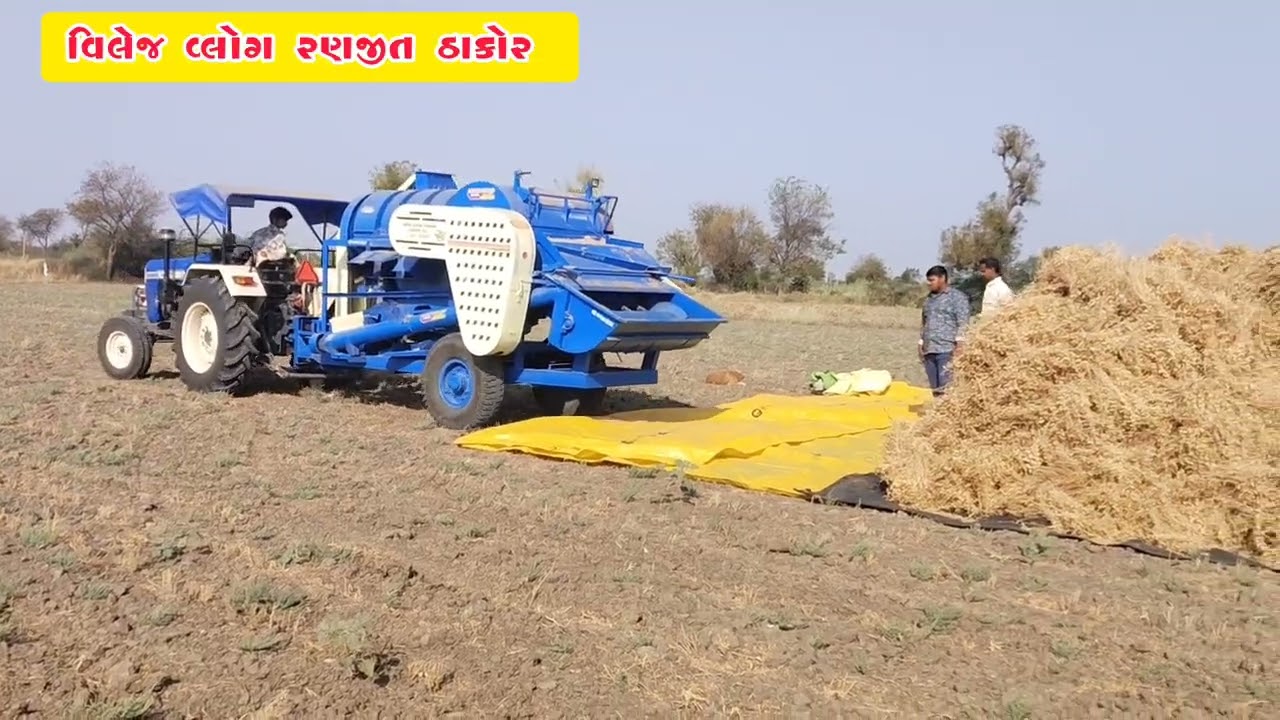 ખેતરમાં ચણા કાઢવાનું શરૂ: આજે કેટલી બોરી ભરાઈ? ચણાની બોરીઓ સીવતા સીવતા સાંજ પડી ગઈ 🌅#villagevlog ❤️👍
