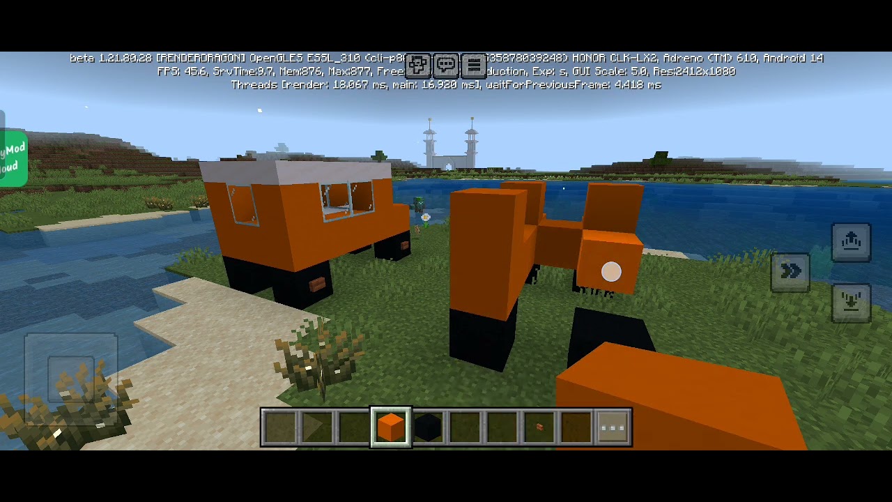 Orange Car Minecraft