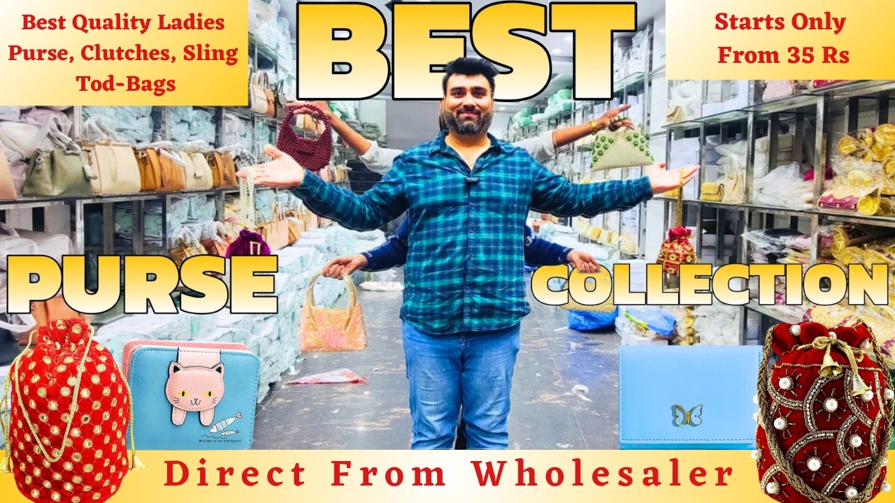Market Revealed 😱 ₹35 | Ladies Purse Wholesale market Delhi | Ladies Bags wholesale market Delhi.