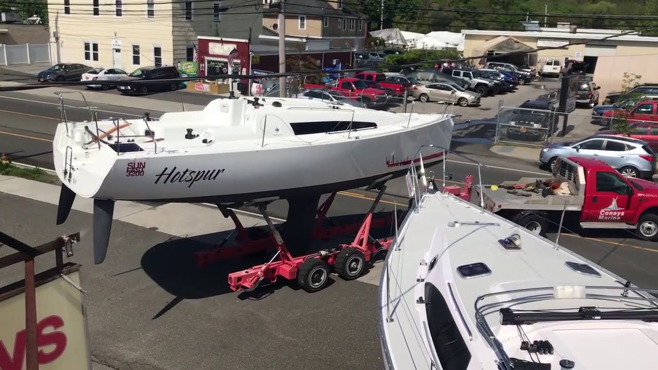 Coneys Marine launching Jeanneau Sun Fast 3200