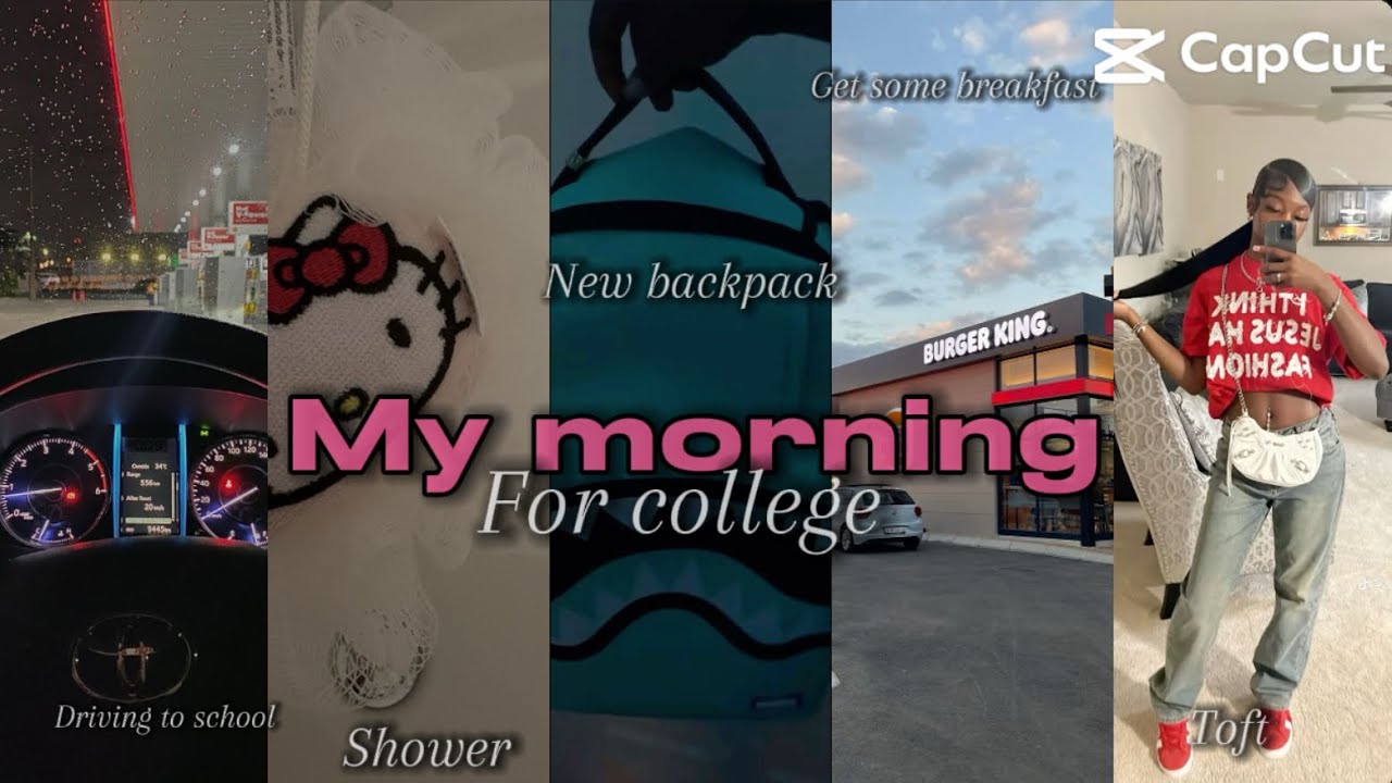 My morning routine for collage.💙