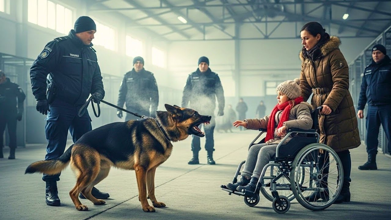Fetiță paralizată vizitează un centru chinologic, iar reacția câinelui polițist șochează pe toți!