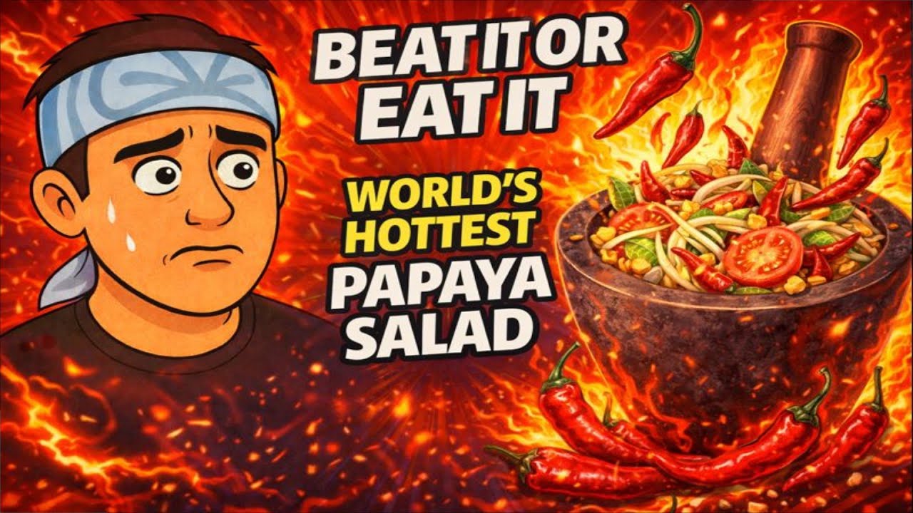 Beat It or Eat It – World’s Hottest Papaya Salad Chili Challenge! + Whatever Wednesday