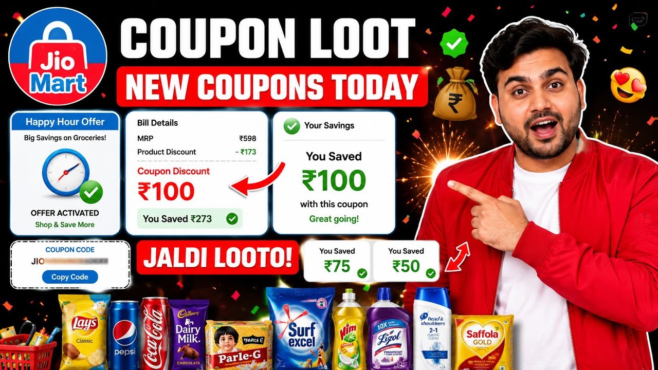 JioMart New Coupons Today 🔥 | JioMart Cashback Offer | Coupon Loot 2026 l Vinod Unboxing 