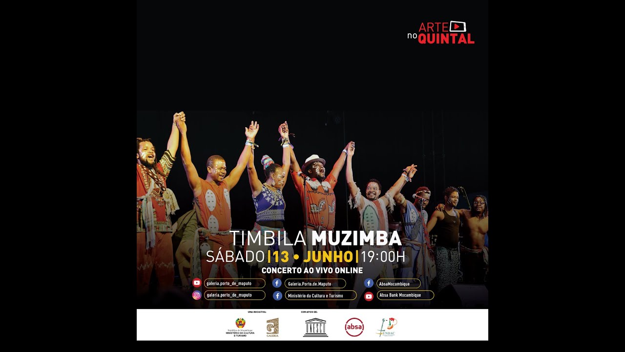 Espectáculo ao vivo da banda Timbila Muzimba