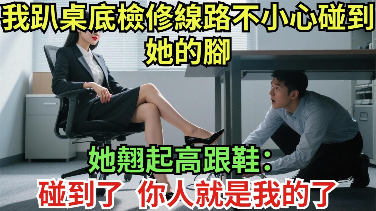 我趴桌底檢修線路不小心碰到她的腳，她翹起高跟鞋：碰到了，你人就是我的了#真實故事#案件#奇聞#故事#奇聞觀察室#奇聞#真相#奇聞軼事#談笑娛生