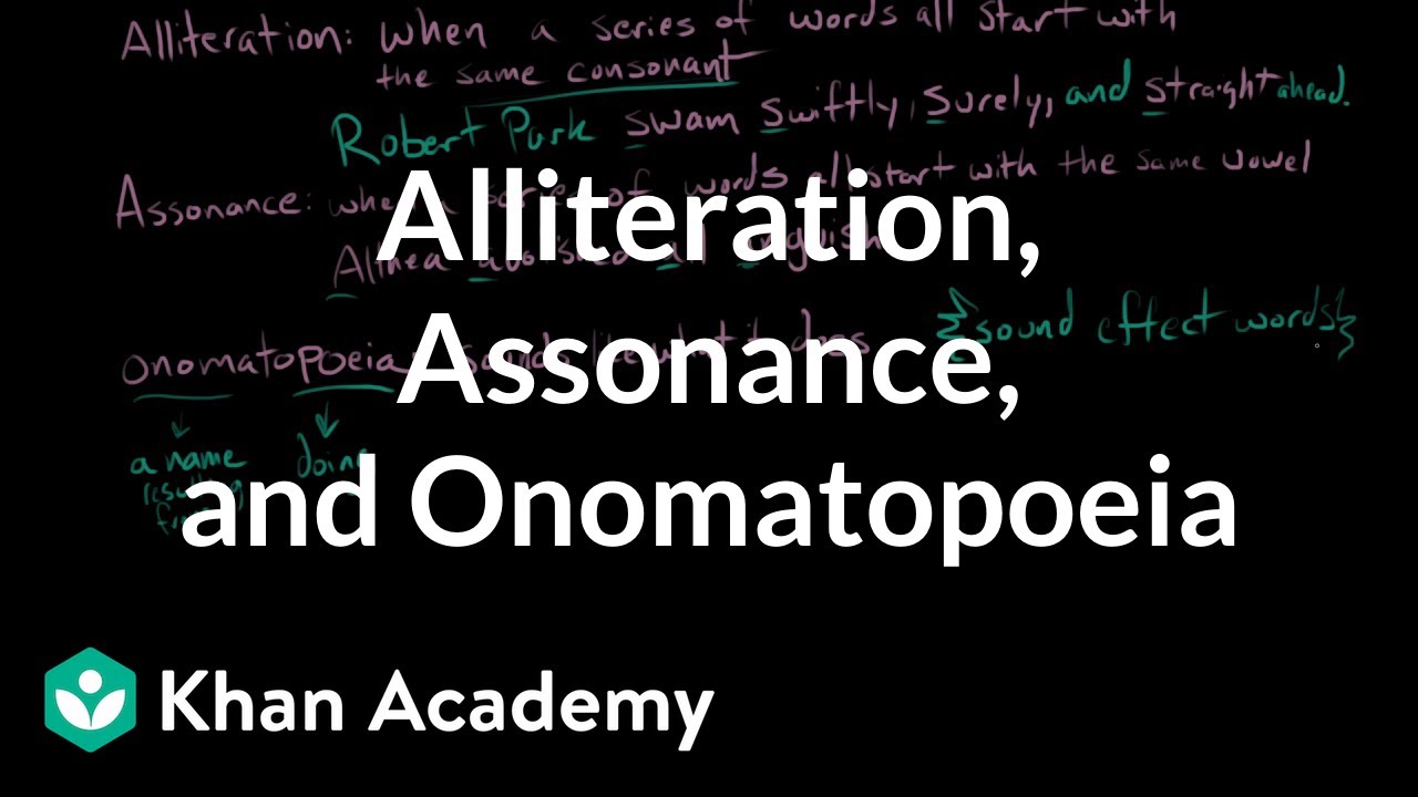Alliteration, Assonance, and Onomatopoeia | Style | Grammar