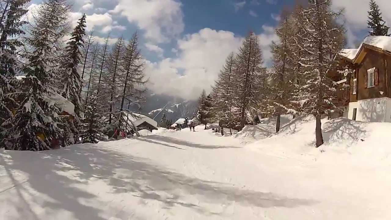Skiing in Bellwald, Switzerland, an impression