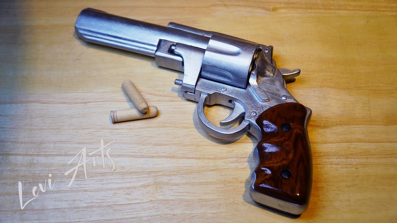 Wood carving gun (revolver, used for decoration but not fired)