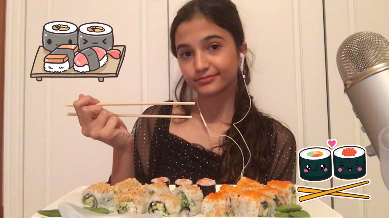 SUSHI YEDİM🍣 || TÜRKÇE ASMR || EATING SOUNDS || SUSHI ASMR ||