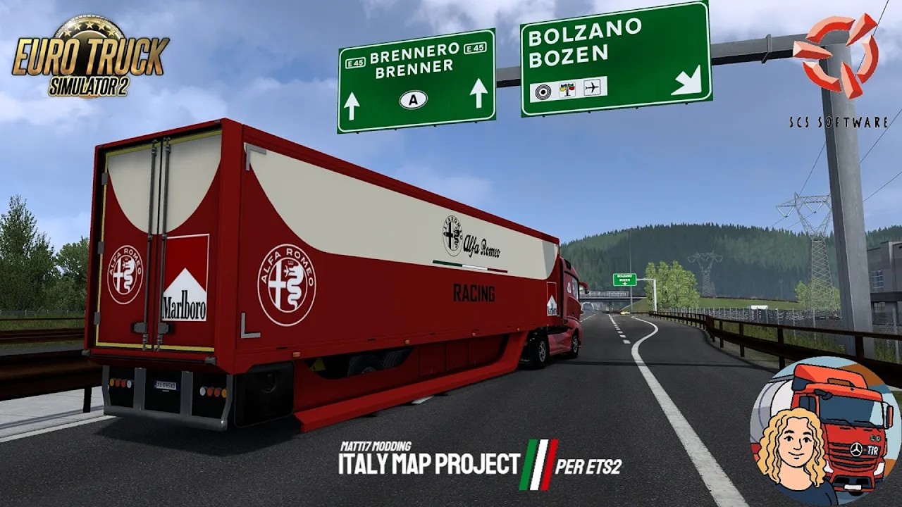 Euro Truck Simulator 2 (1.58) Alfa Romeo concept by Antonio62 Delivery to Affi Italy + DLC's & Mods