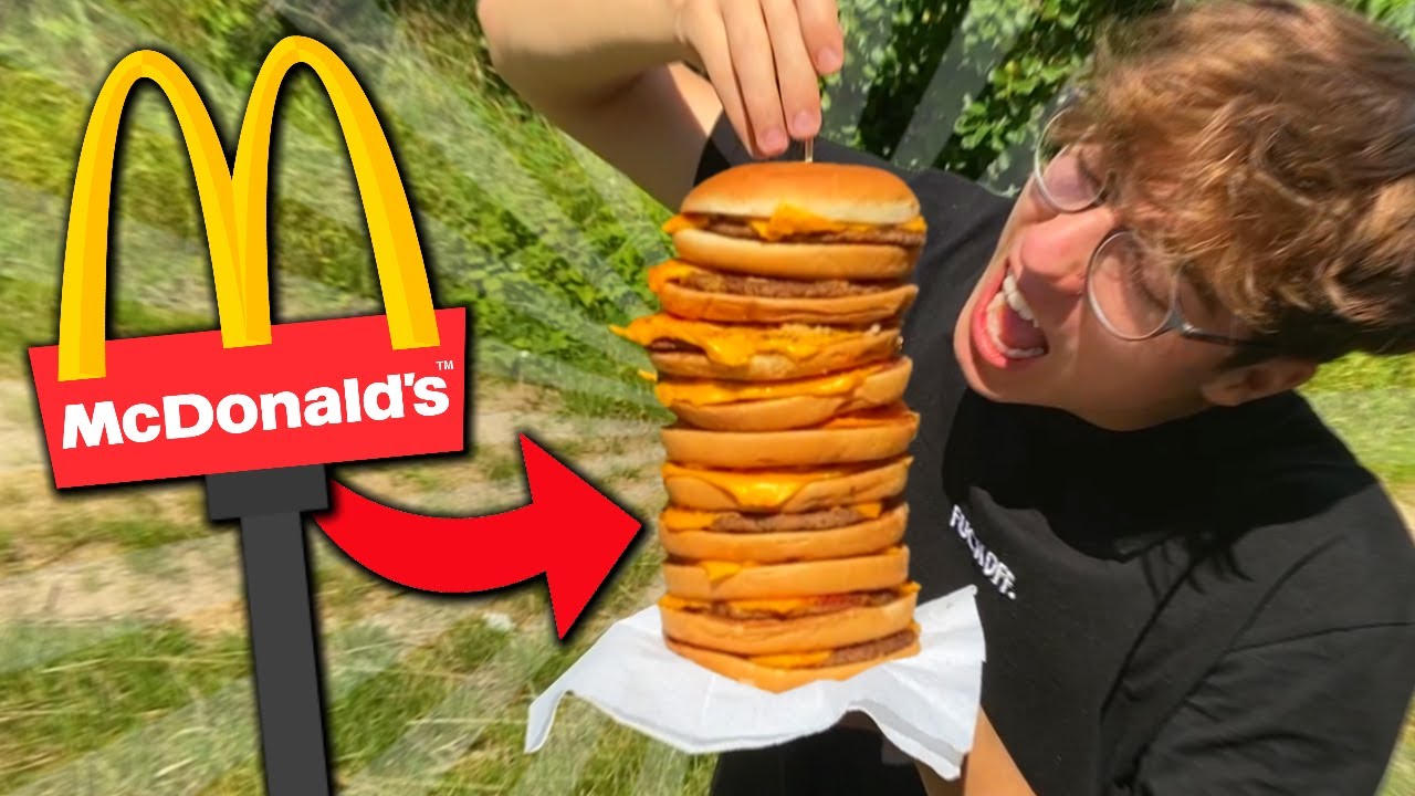 OBJEDNALI jsme si NEJVĚTŠÍ Cheeseburger v Mekáči!