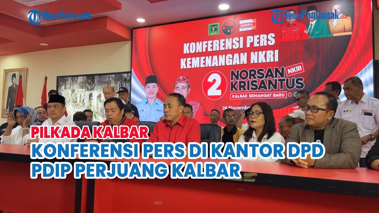 🔵Konferensi Pres di Kantor PDIP Perjuangan Kalbar, Deklarasi Unggul Suara Norsan dan  Krisantus
