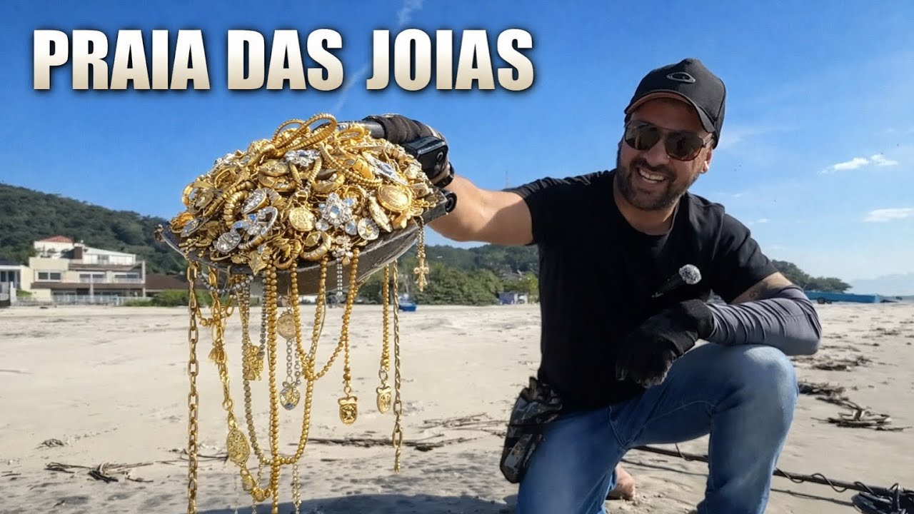 Raspei a praia das joias com detector de metais 