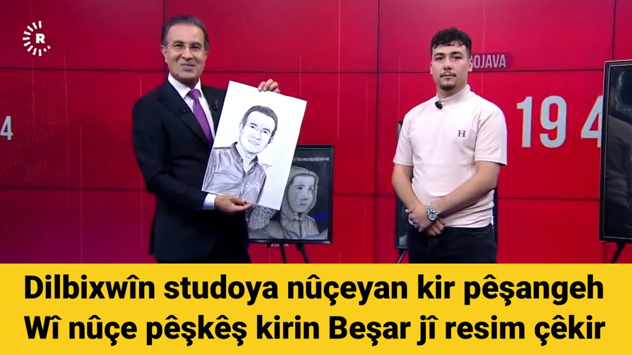 Dilbixwîn studoya nûçeyan kir pêşangeh / Wî nûçe pêşkêş kirin Beşar jî resim çêkir