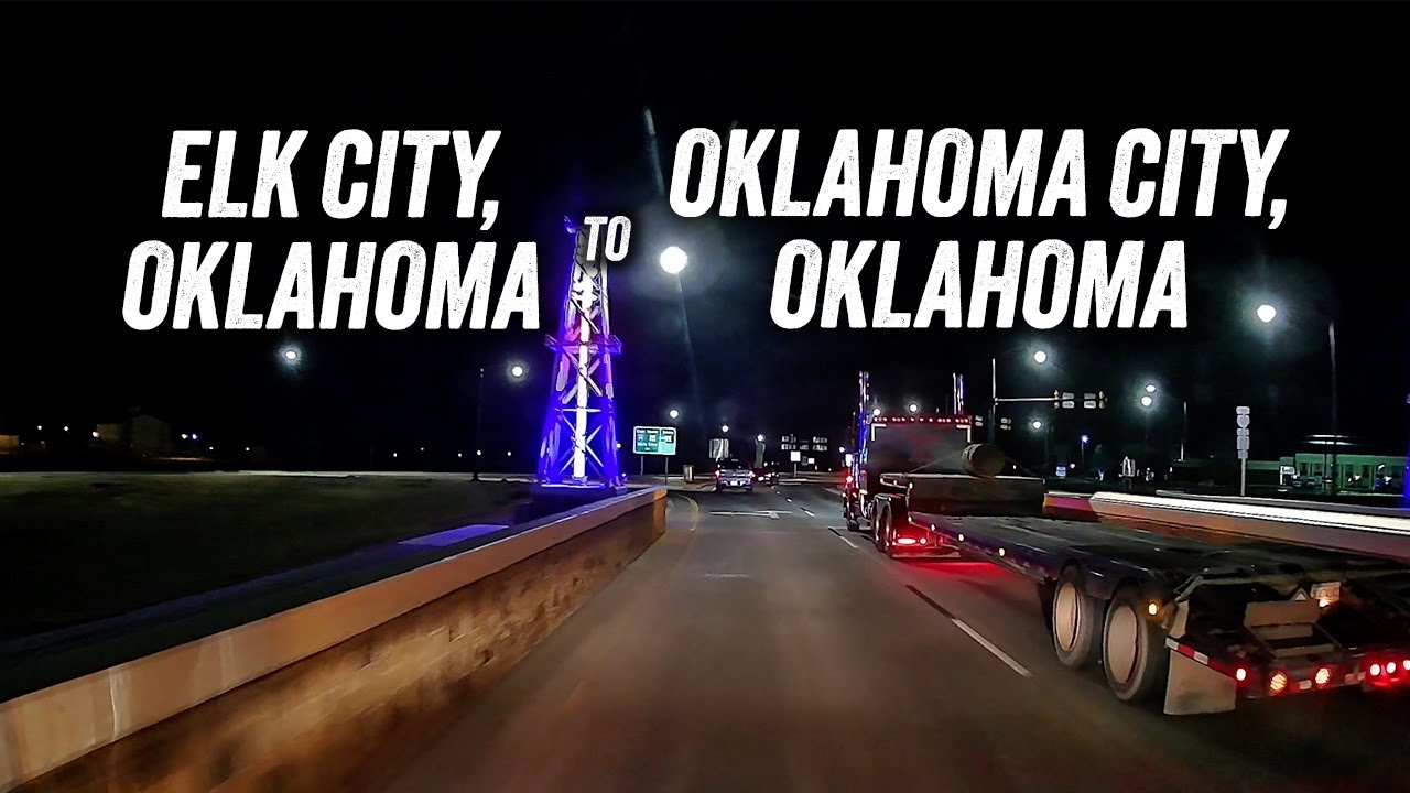 Night Drive from Elk City, Oklahoma to Oklahoma City, Oklahoma