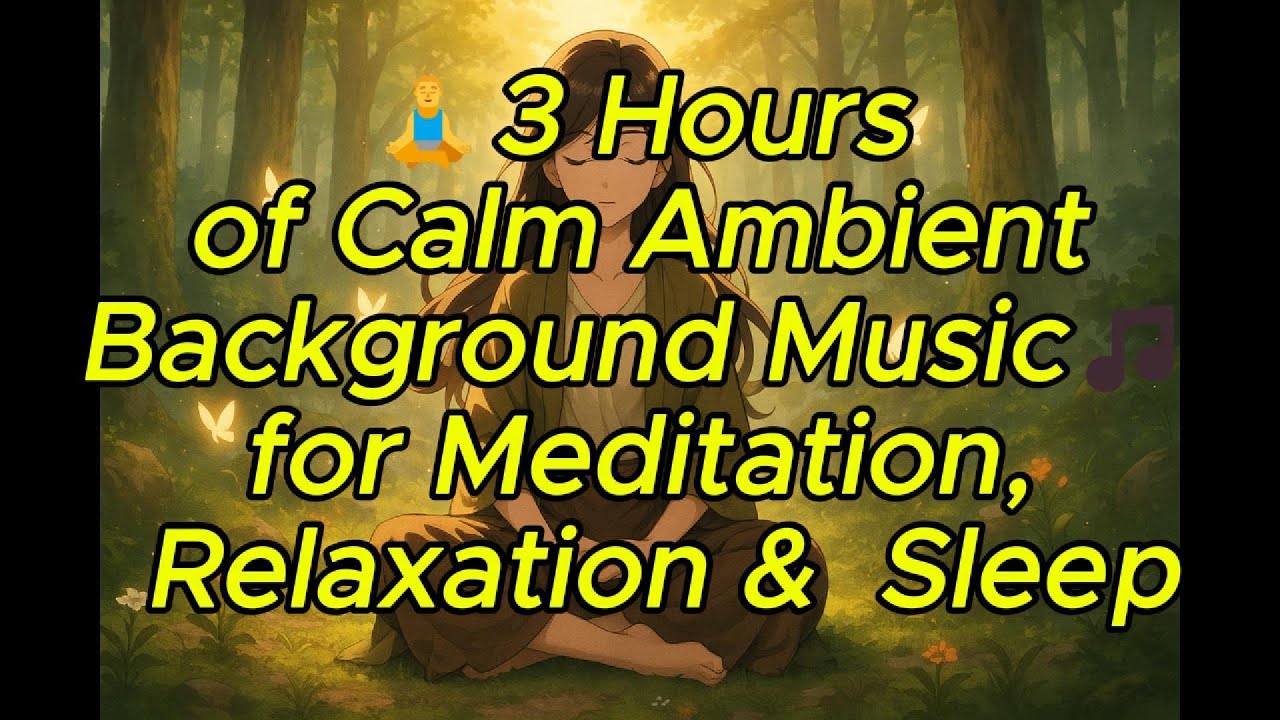 🧘‍♂️3 Hours of Calm Ambient Background Music🎵 for Meditation, Relaxation & Sleep