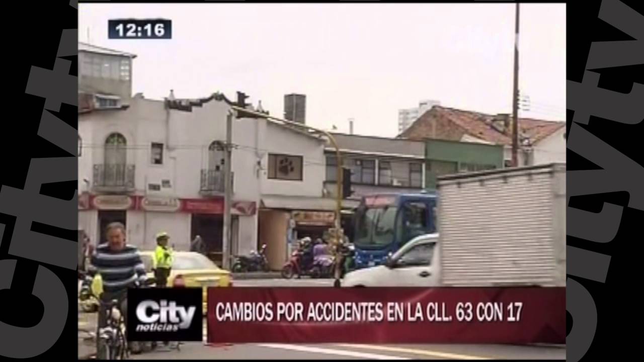Cambios por accidentes en la Calle 63 con Carrera 17 | Citytv | Abril 14