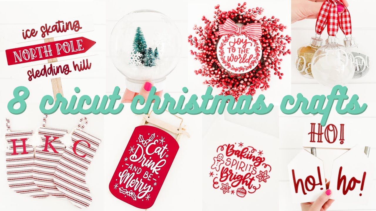 🎅🏼 8 Cricut Christmas Crafts!  Stockings, Ornaments, Snow Globes, Aprons, Decor + More! 🎅🏼