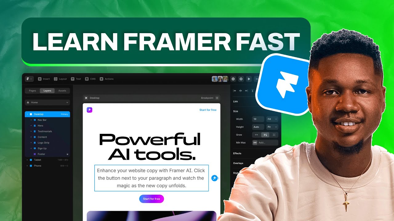 Framer Tutorial for Beginners (2026) &ndash; Build Modern Websites Without Code