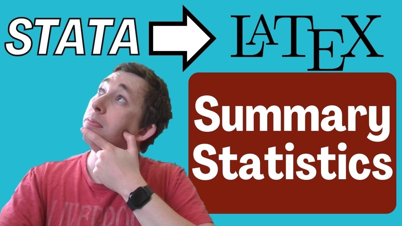 Легко отправляйте сводную статистику Stata прямо в Latex | Экспорт результатов