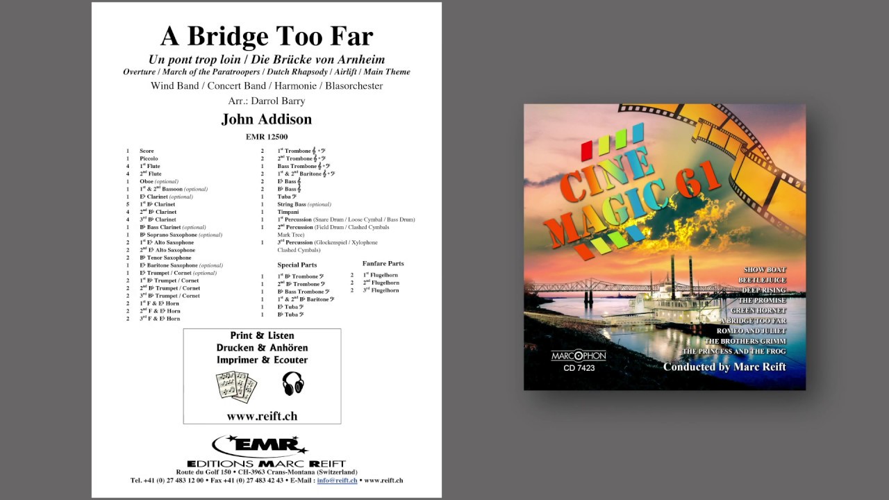 Editions Marc Reift – John Addison: A Bridge Too Far - for Concert Band