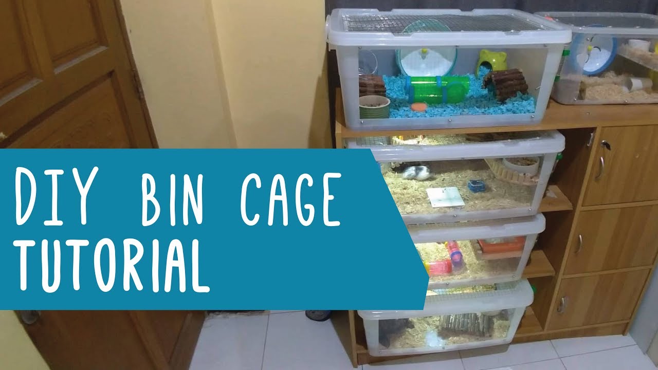 DIY Hamster Bin Cage Tutorial