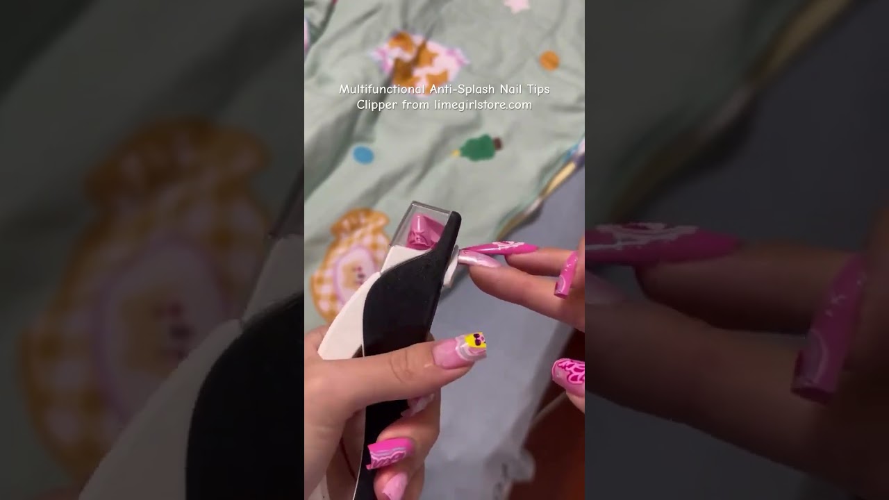 Multifunctional Anti-Splash Nail Tips Clipper 😍💅 #nails #nailspolish #nailextensions #nailart