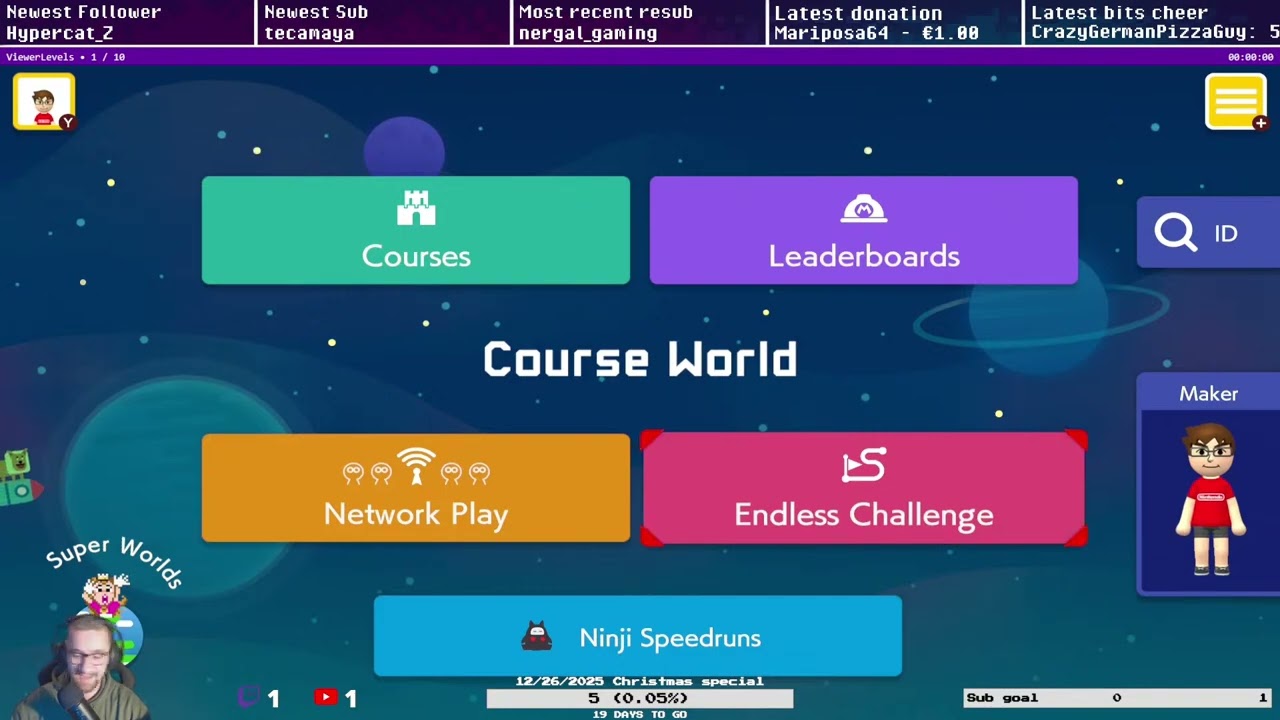 Super Mario Maker 2 endless challenge and (awesome) viewer levels VOD