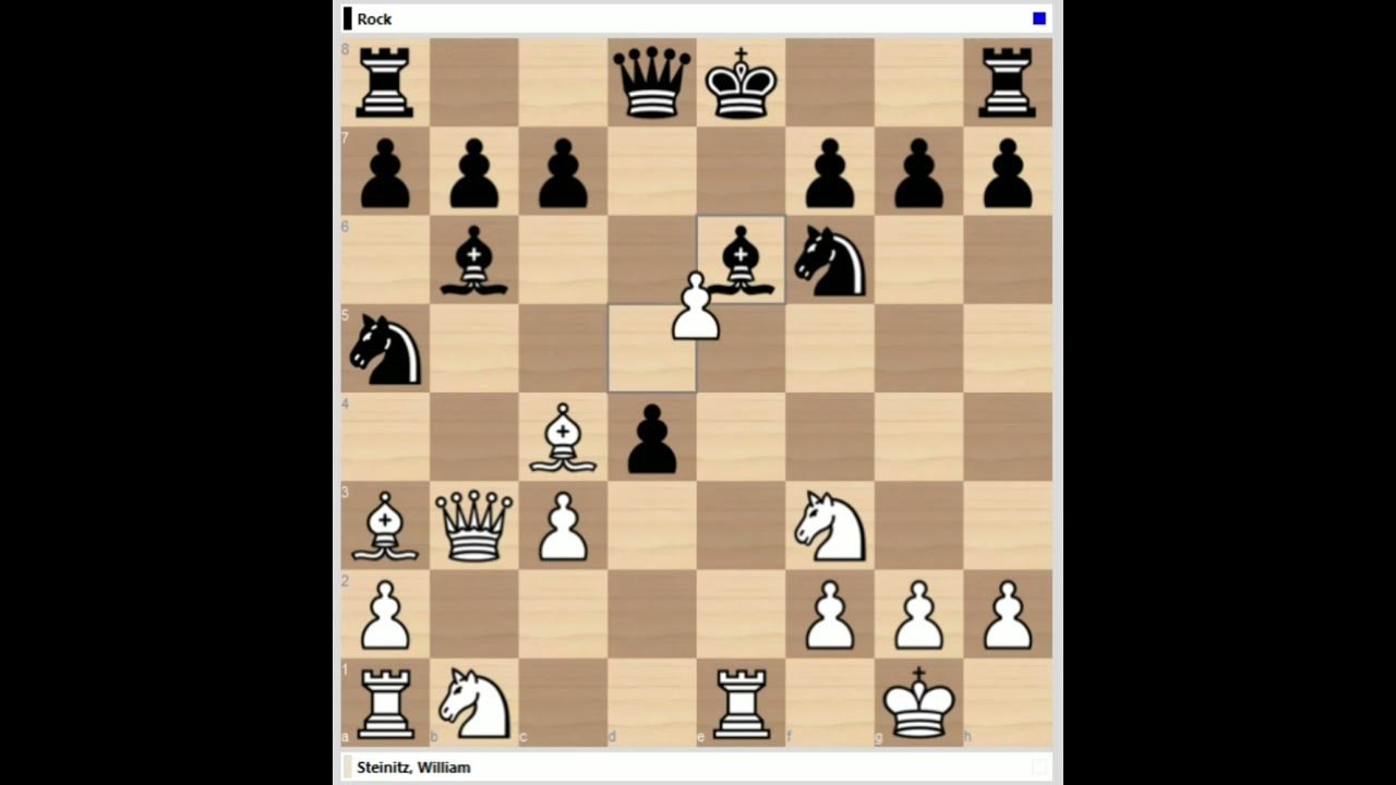 The Marching King / Wilhelm Steinitz vs Rock, London 1863  #wilhelmsteinitz #rockchess #gmgchess
