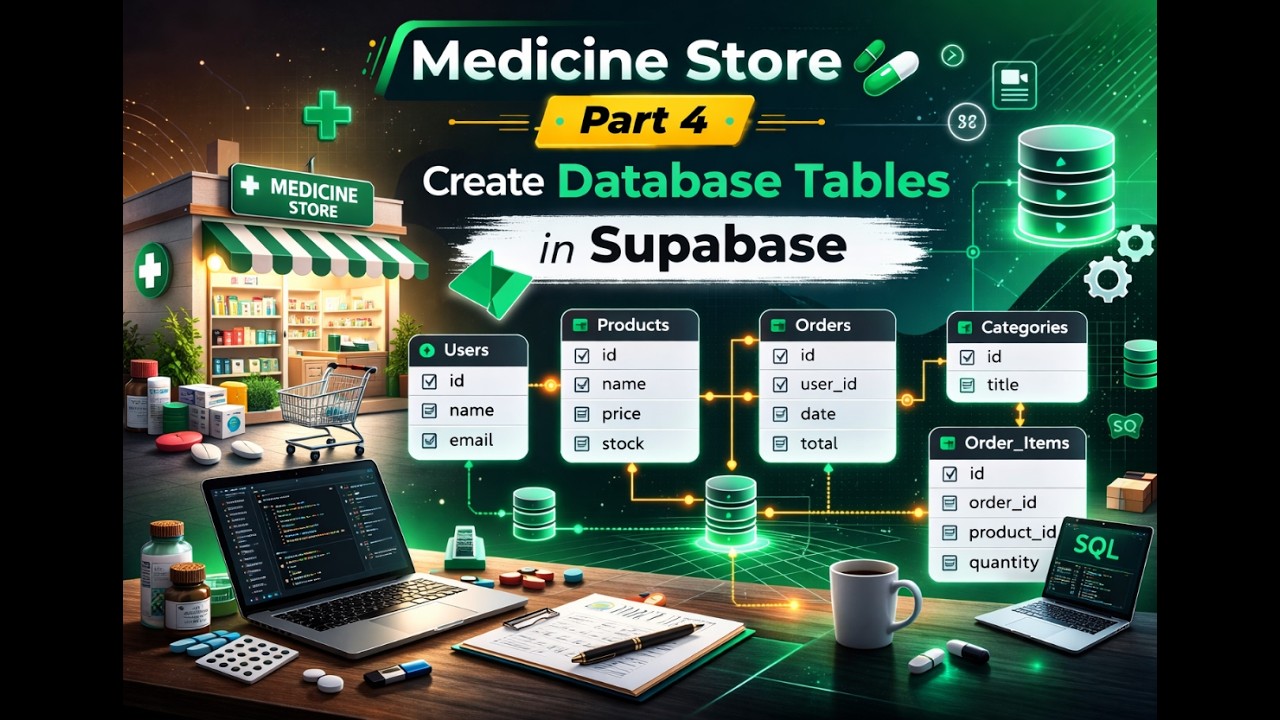 Medicine Store Part 4: Create Database Tables in Supabase