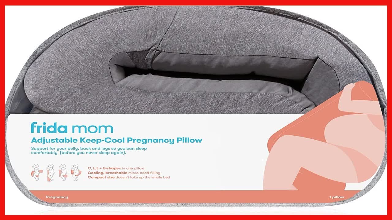 Great product -  Frida Mom Adjustable Keep-Cool Pregnancy Pillow | Support for Belly, Hips + Legs fo