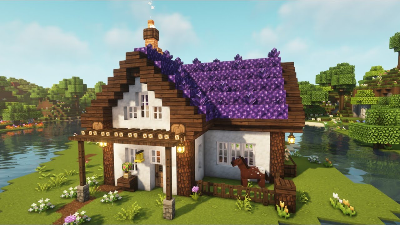 How to build an AMETHYST HOUSE - Minecraft tutorial