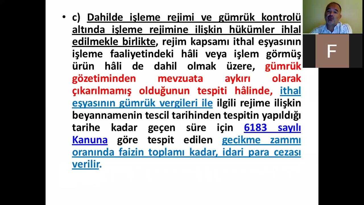 GÜMRÜK KANUNU CEZALAR DERS -  3 (SON) - ŞÜKRÜ KIZILKURT