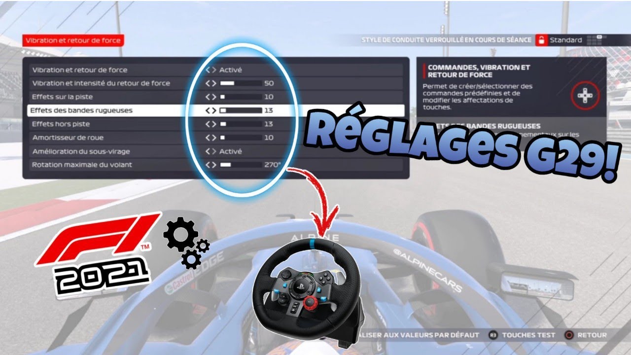 Mes réglages volant [G29] | F1 2021