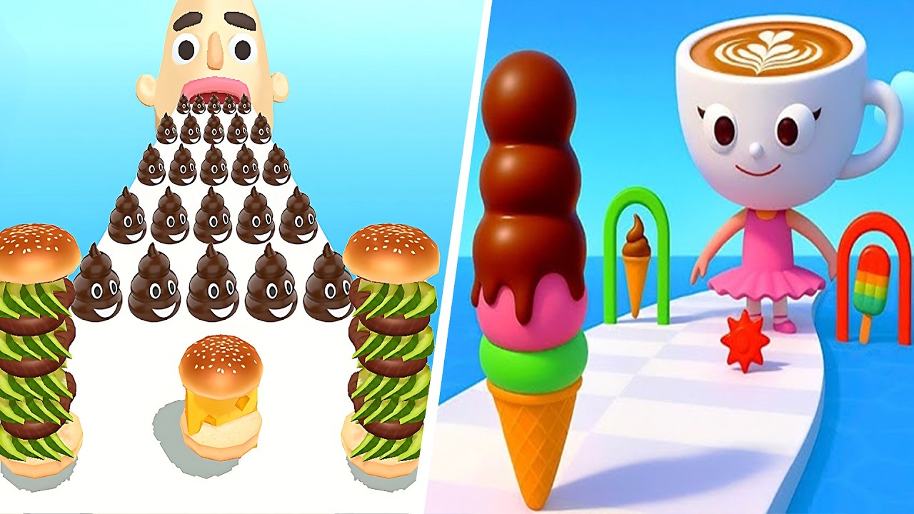 Sandwich Runner 🆚 Stacky Ice Cream Runner🌻🧿🌺🌈Max Levels Walkthrough Android IOS Update Gameplay70626