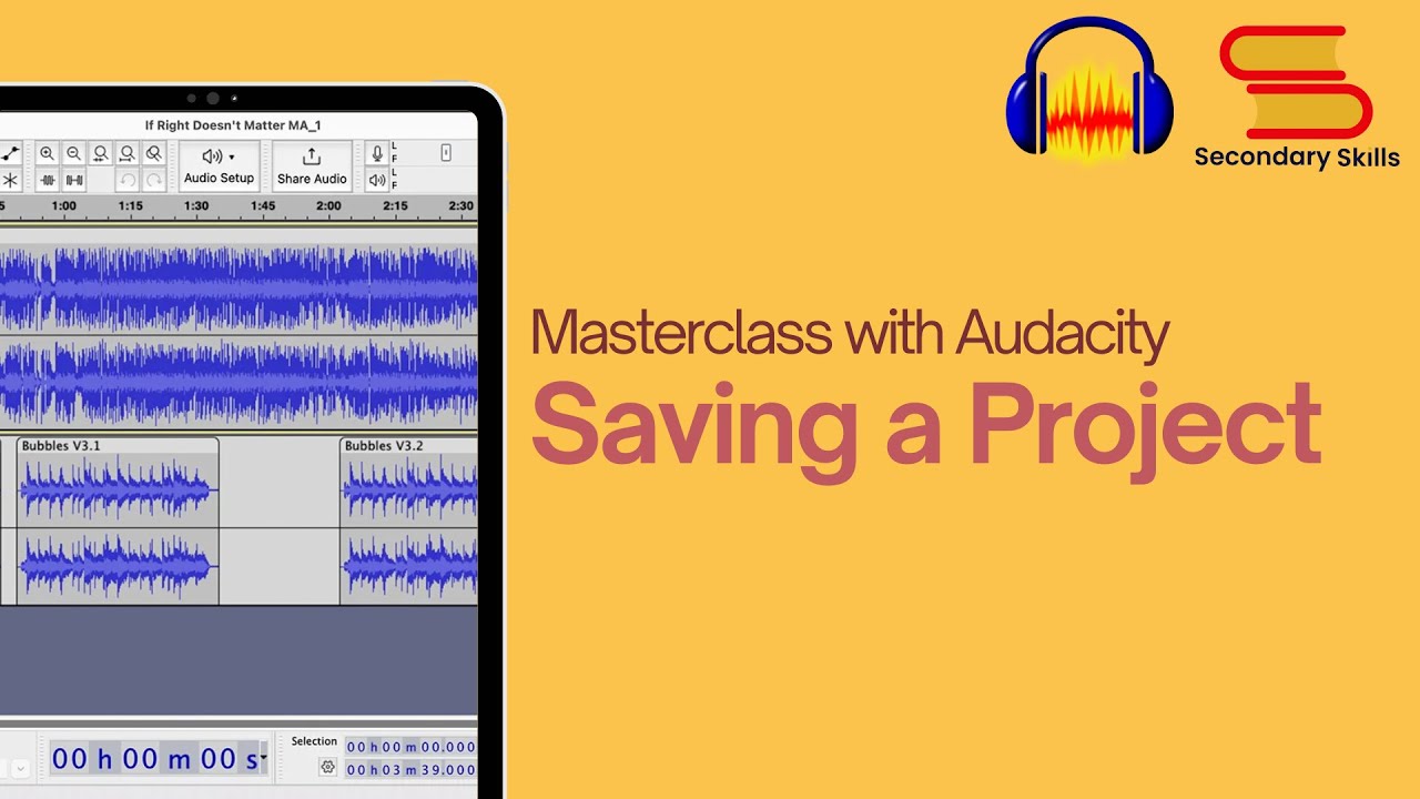 How to Save a Project in Audacity | Secondary Skills