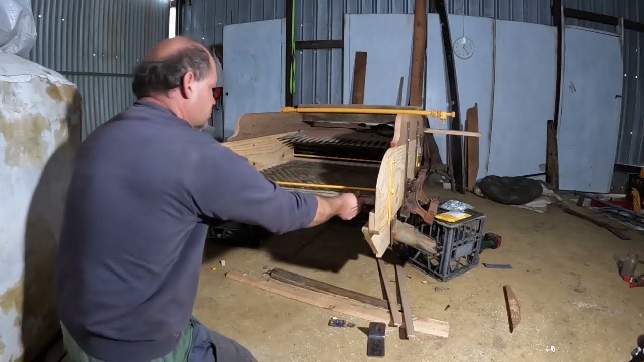 Repairing the screen on the Sunshine type C harvester. Part 4