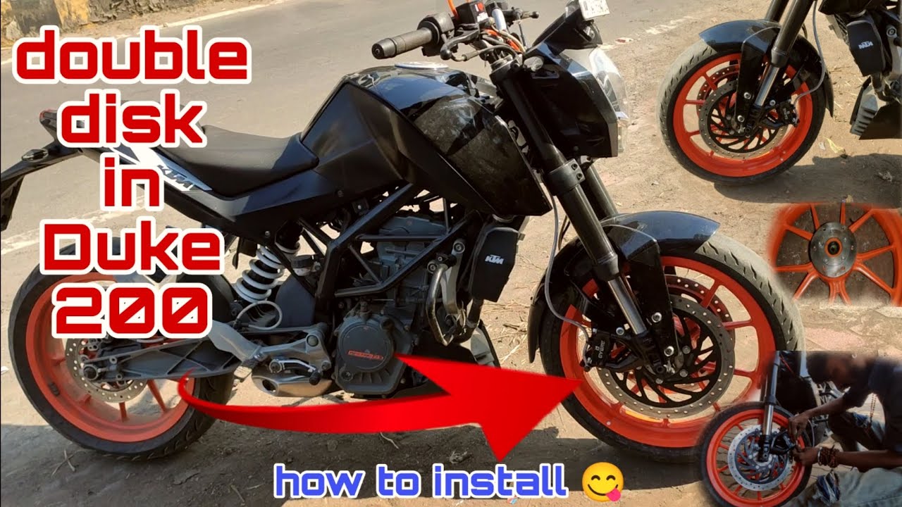 Double disk in Duke 200 | How to install double disk in Duke /Ap Modification