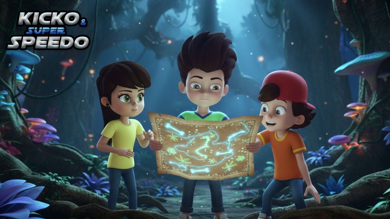 Kicko को Night Jungle का Glowing Bone Map मिला | Funny Cartoon | Kicko & Super Speedo