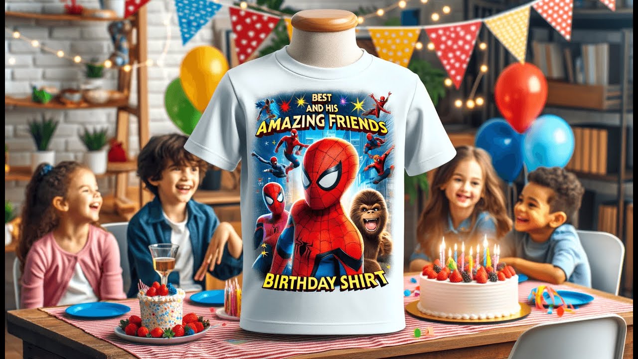 🕷️ Spider Birthday Shirt for Boys Birthday Girl | Best Spidey and His Amazing Friends Birthday Shirt