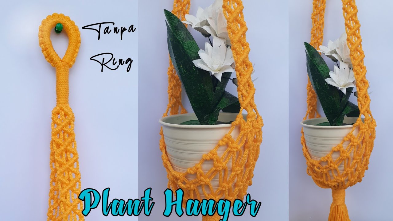 Macrame Plant Hanger Chain Motif ||  Gantungan Pot Dari Tali Kur Tanpa Ring