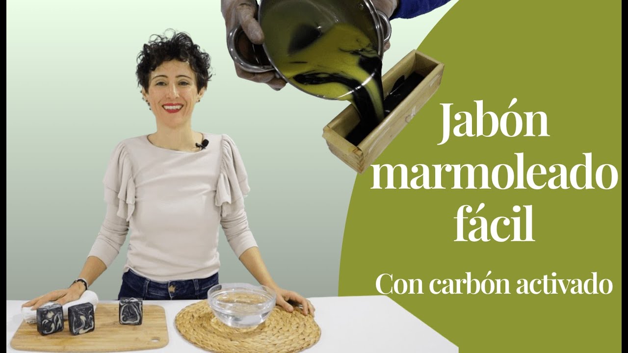 Técnica de jabón marmoleado fácil con carbón activado