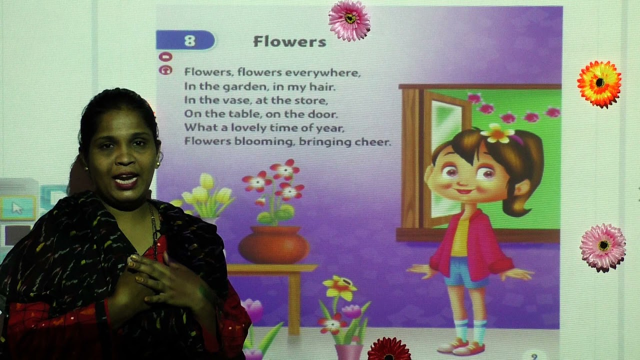 epi  8  , std  LKG , sub RHYMES , lesson  flowers