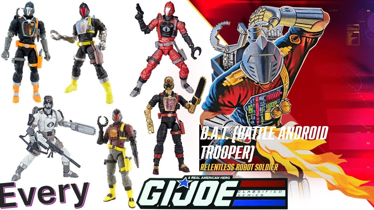 Every Hasbro G.I. Joe Classified Series B.A.T. (Battle Android Trooper) Comparison List