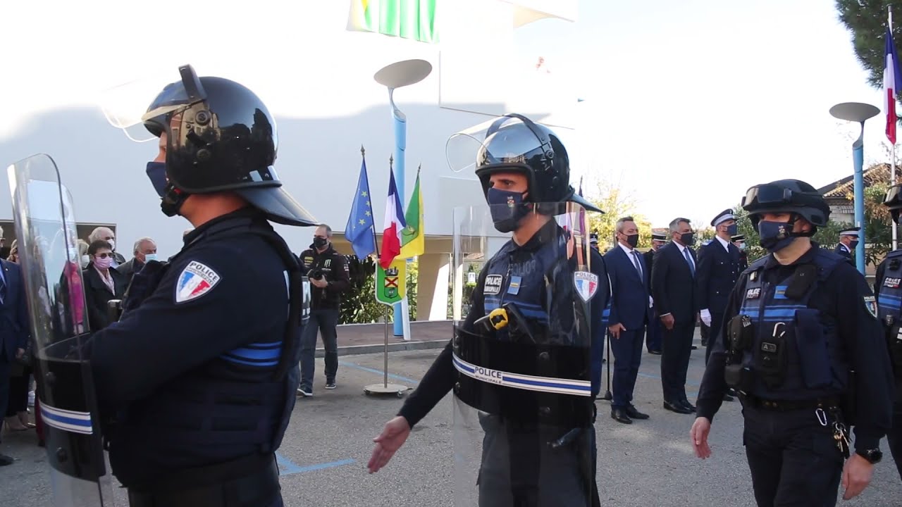 Cérémonie d'inspection et de mise à l'honneur de la Police Municipale de Mandelieu -19 novembre 2021